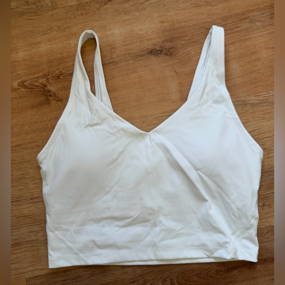 White Seamless Cropped Athletic Tank